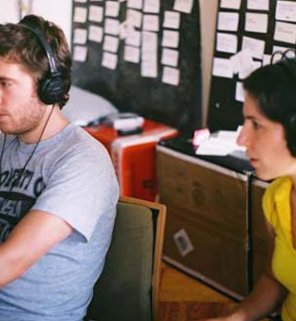 Assistant Editor Ned Jaszi and Director Ronit Avni 